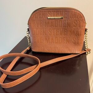 Steve Madden Tan Embossed Crossbody Bag